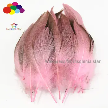 100 gab 7-12CM, rozā Pīļu Spalvu Nekustamā Krāsoti Pīle fazāns spalvas halloween meitenes, spalvu matu eccasery
