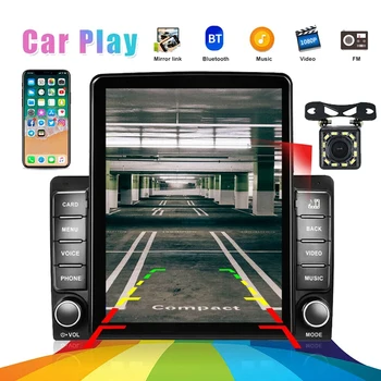 2 Din 9.5 Collu skārienjutīgs Ekrāns MP5 Atskaņotāju, Auto Stereo FM Radio Apple/Android CarPlay Spogulis Saites Navi Bluetooth