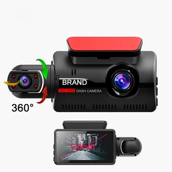 2 Objektīva Auto Video Reģistrators HD1080P Dash Cam Auto Melnā Kaste 3,0 collu IPS Kameru Ieraksti Nakts Redzamības-Auto Un Auto Slēptās Dvr