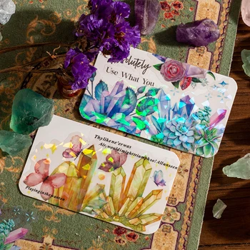 20 loksnes pet uzlīmes Crystal Stāsts sērijas vintage lāzera ziedu rokasgrāmata dekoratīvo materiālu uzlīmes estētisko spīdīgu 6 veidu