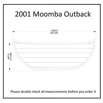 2001 Moomba Outback Peldēt Platforma Laivu EVA Mākslīgās Putu Tīkkoka Klāja Grīdas Pamatni