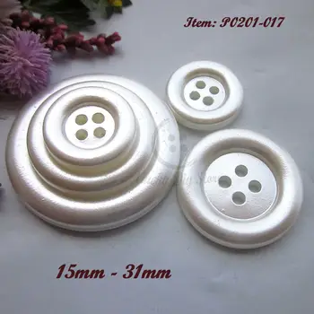 2017 Jaunu! 31mm / 22mm/ 15mm 4 caurumiem mākslīgas pērles dekoratīvas pogas kuģiem, cepures kāzu amatniecības šūšanas diy piederumi