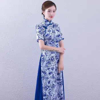 2023 tradicionāla vjetnamas ao dai kleita ķīniešu cheongsam sievietēm eleganto etnisko stilu mandarīnu apkakles qipao oriental dress a89