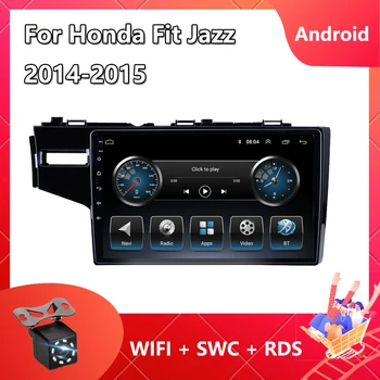 2Din Auto Radio Honda Fit Džeza 2014. - 2015.gads LHD Android 11 Navigācija GPS Multivides Video Player 8-Core ROM RAM BT Bluetooth FM