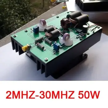 2MHZ, lai 30MHZ 50W īsviļņu ANTENAS pastiprinātājs HF lineārā Signāla pastiprinātājs RF AMP 13.56 MHZ īsviļņu raidītājs RF disks