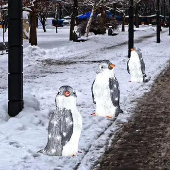 3 Gab. Diezgan Viegls-Up Pingvīns Viegls Pingvīns Gaismas Pievilcīgs Ziemassvētku Dekori Pingvīns Gaismas Lentes Plaši Izmantot