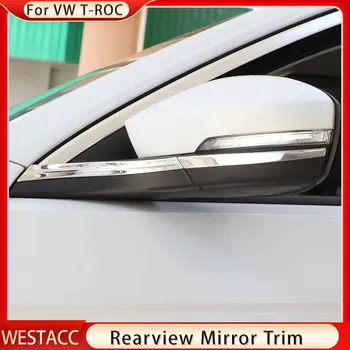 4gab/Set Nerūsējošā Tērauda Atpakaļskata Spoguļa Vāciņš Melns, par Volkswagen VW T-Roc Troc 2017 - 2022 Apdare, Uzlīmes, Piederumi