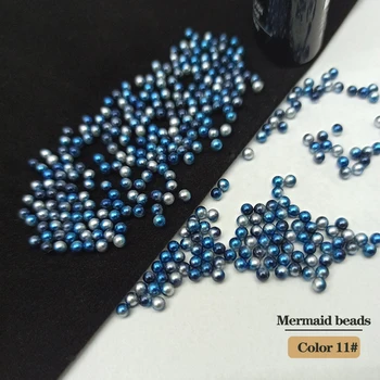 500pcs Nail Art neporaina Kārta Mākslīgā Varavīksnes Krāsu ABS Plastmasas Pērle 3mm 3D Nagu Apģērbs, Soma, Kurpes Apdare