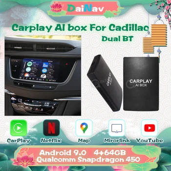 Android 9.0 Par cadillac Carplay Ai Box Bezvadu Carplay Android Lodziņā Auto Multimedia Player 4+64G Audio Navigācijas cadillac