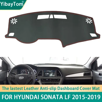 Augsta Ranga Izturīgs, Lieliski PU Ādas Paneļa Anit-slip Anti-UV Aizsardzības mat Hyundai Sonata LF 2015-2019 piederumi