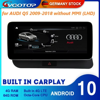 AVGOTOP Android 10 Auto Multimedia AUDI Q5 no 2009. līdz 2018. gadam MP3, MP4, Bluetooth, GPS Transportlīdzekļu Radio