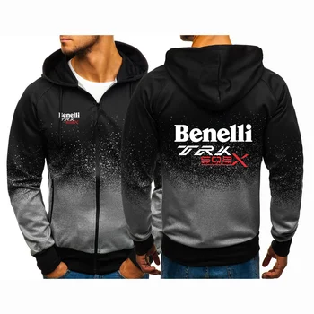 Benelli trk 502x 2022 pavasara un rudens jaka drukāšanas zippered punk gadījuma harajuku gradientu, krāsu hoodies kapuci mēteļi