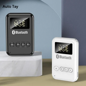 Bluetooth 5.0 Raidītājs Uztvērējs, 3,5 mm Ligzda Aux Audio Bezvadu Adapteri PC TV Austiņu Auto Uztvērējs Atbalsta TF Karti