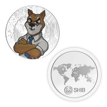 Dogecoin Killer Shiba Inu Monētas (SHIB) KRIPTOGRĀFIJAS Metāla Sudraba Pārklājumu Fizisko Shib Doge Killer Suvenīru Monētas, Jubilejas Monētas