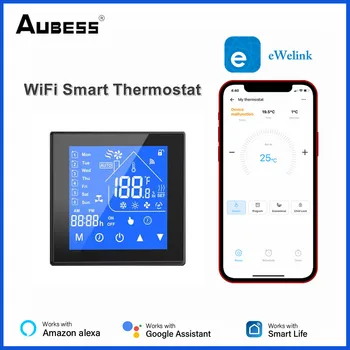 EWelink WiFi Smart Termostats Apkures/Ūdens / Gāzes Apkures Katla Elektriskās Grīdas Ciparu Termostats Temperatūras Kontrolieris Ar Alexa, Google