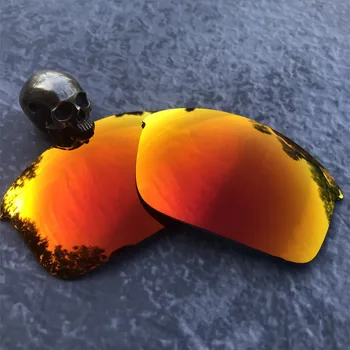 Firtox Taisnība Polarizētās Ciešāku Nomaiņa Lēcas-Oakley Pudeli Raķešu OO9164 Sunglass (Objektīva Tikai)-Oranža, Sarkana Spogulis