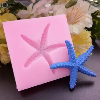 Gudrs 1GB Starfish Ziepes Pelējuma Šokolādes Kūka Dekorēšanas Instrumenti DIY Jūras Zvaigzne Pomādes Silikona Veidnē cep Instrumenti Kūkas