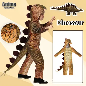Halloween Bērnu Dinozaurs Darbības Drēbes, Meitenes, Zēni, Dzīvnieki, Stegosaurus Lomu Kostīmi Bērniem Puse uzposties Apģērbs