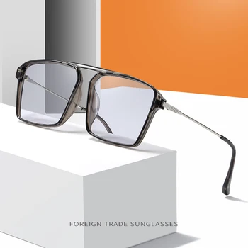 Izmēģinājuma Laukumā Saulesbrilles Liels Rāmis Vīriešu, Metāla Skaidrs, Saules Brilles Sievietēm Retro Lielgabarīta Brilles Atdzist Kvalitātes Uv Gafas Oculos De Sol