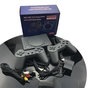 Jauns 8 Bitu Mini Ģimenes TV Retro Rokas Spēļu Konsoles Video Spēļu Konsole PS1 Iebūvēts 620 Classic FC Spēles Dual Spēlētājiem spēļu vadāmierīces