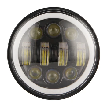 Jaunu Spožāko 80W 5.75 Collu Apaļā LED Projekcijas Motocikliem Lukturu Melns