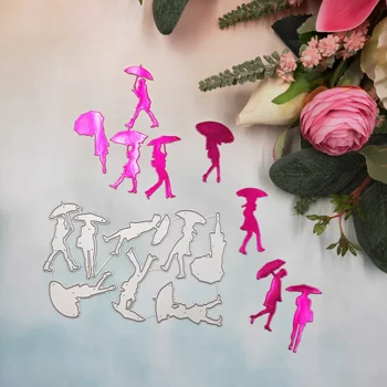 Jumta meitene metāla griešanas pelējuma 2019 jaunu DIY albums apsveikuma KARTĪTES, aploksnes un dāvanu kartes rotājumi