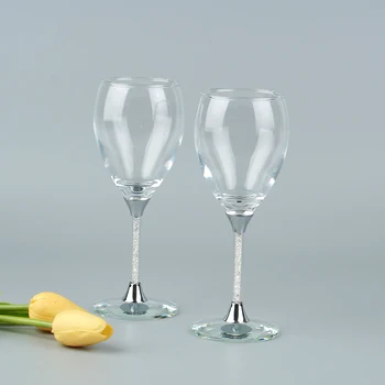 Kristāla Stikla Krūzes Desertu Shinning Kāzu Dzērienu Glāzes Labā Formā Modes Vīna Goblet Stikla Sulai Mājas Apdare