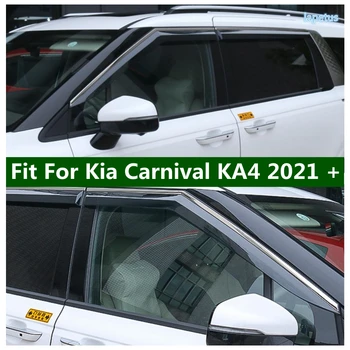 Lapetus Automobiļu Eksterjera Aksesuāri piemērots Kia Carnival KA4 2021 2022 Auto Sānu Logu apăērbs sejas aizsargs Saules Sargs Segtu Rainshield 4GAB