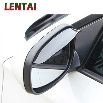 LENTAI 1PC Automašīnu atpakaļskata spogulis, lietus pieri vāks Audi A3 A4 B6, B8 A6 C5 Q5 Subaru Suzuki Nissan Qashqai Juke Citroen C4, C5