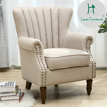 Louis Modes Viesistabas Krēsli Amerikāņu Vienotā Dīvāns Mazā Sadzīves Audums Māksla