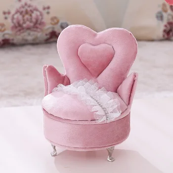 Oriģināls dizains un vienu krēslu ShanZuan rozā samta rotaslietas kaste
