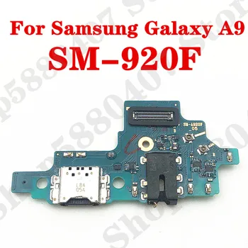 Oriģinālā Lādētāja spraudnis Samsung Galaxy A9 2018 A920F SM-A920F USB Ports Uzlādes Doks Ar Mikrofonu Austiņas Jack Flex kabelis