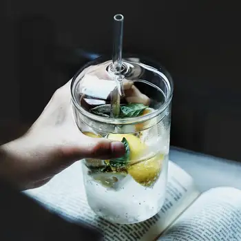 Radošā karstumizturīga Stikla Krūzes ar Vāku Salmu Sulas krūze Piena Tējas biroja Tases Drinkware Labākā dzimšanas dienas Dāvana draugiem