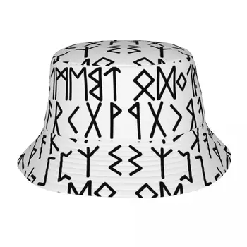 Rūnas Spaini Cepures Hip Hop Beach Saules Cepure Sievietēm, Vīriešiem Oriģināli Vikingi Pārgājienu Zvejas Cepures Cepures Salokāms