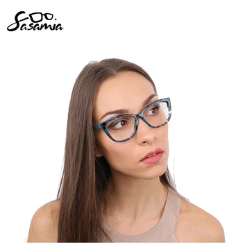 SASAMIA Cat Eye Briļļu Rāmis Sieviešu Rāmi Acetāts Skaidrs Modes Brilles Rāmis Optisko Sieviešu Lasīšanas Brilles Brilles Tuvredzība