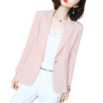 Sieviešu mazā uzvalks jaka sieviešu 2021. gada pavasarī jaunu temperaments rozā high-end uzvalks jaka sieviešu jaka