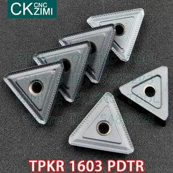 TPKR 1603 PDTR LT30 TPKR1603PDTR karbīda ieliktņiem, frēzēšanas ieliktņiem, virpošanas darbarīki CNC Metāla virpu, instrumenti nerūsējošā tērauda