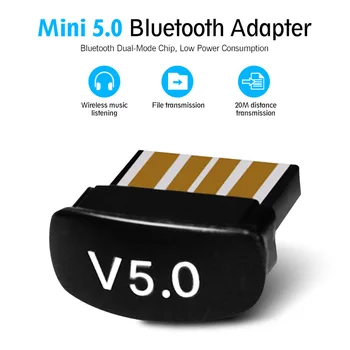 USB Bluetooth 5.0 Adapteri Pc Audio Failu Pārsūtīšanas Mini Datoru, Klēpjdatoru USB Receptoru Dongle Bluetooth Raidītāju 2 in 1