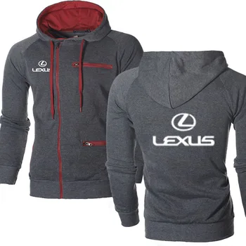Vīriešu Jaka Lexus Automašīnas Logo Drukāt Gadījuma HipHop Harajuku garām Piedurknēm silts Vilnas Hoodies sporta Krekli Vīriešu rāvējslēdzēju apģērbu W