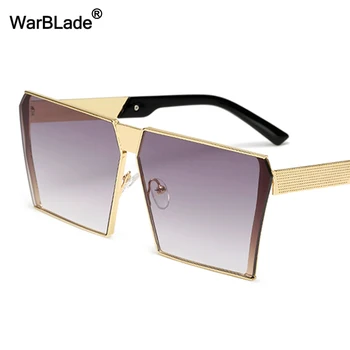 WarBLade 2018 Laukumā Hip Hop Briļļu Skaidrs, Saulesbrilles, Vīriešu, Sieviešu Spoguļi Saules brilles Dāma Dzīvoklis Lielgabarīta Pārredzamu Brilles