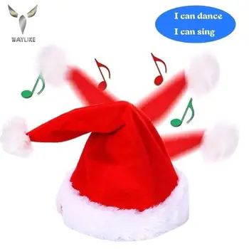 WAYLIKE Ziemassvētku Rotaļlietas Elektriskās Mūzikas Ziemassvētku Cepuri Bērnu Elektriskās Rotaļlietas Ziemassvētku Dāvanu Bārs Ziemassvētku Cepuri Var Nēsāt Mūzikas Cepure