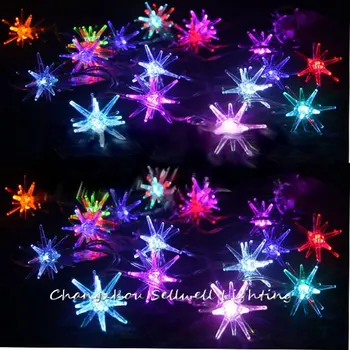 Ziemassvētku Rotājumi Lieliski!ziemassvētku Gaismas Svētku Vitrīna Apdare, 2.5 m Krāsainu Bumbu Sprādzienu Led Akumulatora Apgaismojums H044